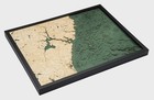 New Hampshire Coast 3d Wood Map   Laser-cut Birch Nautical Chart