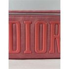 Dior Pink Embossed Logo Wristlet With Silver Star Charm