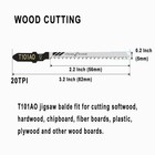 25pack T101ao T-shank Jigsaw Blades - 25pcs-t101ao For Wood plastic  Silver
