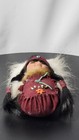 Porcelain Native American Inspired Red Moccasin Wrap Doll