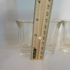 Clear Tall Shot Glasses Heavy Base Flared Rim Vintage 3  Tall Lot Of 4