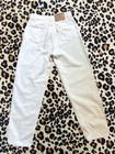 Levi s Vtg Orange Tab White Denim Jeans Made In Usa 90s Women s Girl s Xxs