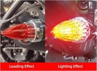 2   Bullet Turn Signal Light Red Lens Cover Bezels For Harley Fatboy Softail