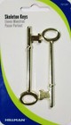 Gold Brass Skeleton Keys Set Of 2 - Mechanical Operation   Vintage Style