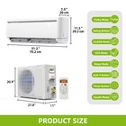 Oaurkea 12000btu Seer2-20 Mini Split Air Conditioner Heat Cool Pump Ductles Wifi