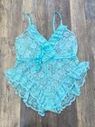 Vintage Victoria   s Secret Crown Label 80s Lace Lingerie Bodysuit Teddy  S-m Usa