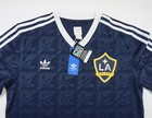 La Galaxy Jersey Mens Large Blue Adidas Trefoil 2014 Mls Official Futbol New