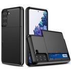 For Samsung Galaxy S22 s24 Fe s25 Ultra Shockproof Rubber Card Holder Case Cover