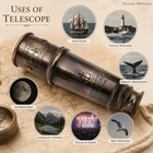 1920 Brass Maritime Vintage Telescope     Handheld Pirate Spyglass With Auth