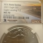  1 Eagle U s  States Series North Dakota 2022 Ms70 Perfect      Very Desirable Ngc