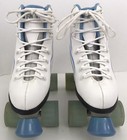 Roller Derby  Rts 400 Boardwalk Speed Skates Women s Size 8 White Blue Nice 