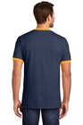 Port   Company Pc54r Mens Short Sleeve Retro Ringer Crew Neck Cotton T-shirt