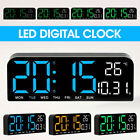 10   Digital Wall Clock Large Display With Auto-dimming Date week temperature