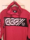 Ecko Unltd Pullover Hoodie Warm Up Jacket Mens Size Medium Red Pockets Eo317k19