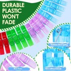140 Pcs Mini Clothes Pins Colored  Small Clear Clips For Hanging Picture  1 37 I
