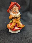 Pixie Elf  1960 s   Lefton  Mushroom Sleeping  1 Owner Vintage  Japan  Rare