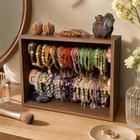 Walnut-grain Jewelry Storage Box Versatile For Boutique Counter