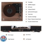 Mpk Bluetooth Record Player turntable Hifi System With Bookshelf Speakers  3-