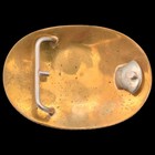 Letter C Sterling Silver Accent On Brass Western Vintage Belt Buckle By Crumrine