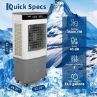 Evaporative Air Cooler Remote Timer 3500cfm Swamp Cooler Fan 11 6 Gal Water Tank