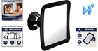 Mirror Shaving Fogless Shower 6 3x6 3 In Black Suction 360 Swivel 1x Magnifying