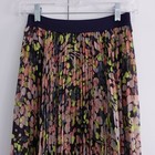 Bcbgmaxazria Pleated Floral Maxi Skirt Size Xxs Lightweight Elastic Waist