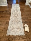 Antique Net Lace Wedding Veil Vtg 24  X 100  Alencon Lace With Letter Victorian