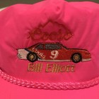 Vintage Bill Elliott 80s Trucker Hat Cap Snapback Coors  9 Nascar Neon Pink Rare
