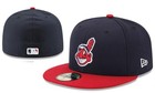 New Mlb 59fifty Cap Cleveland Indians Era On Field Road Fitted Hat Unisex