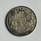 1951 Canadian Half Dollar 50 Cent Piece Silver Coin - King George Vi - 838135