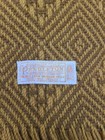 Vntg Pendleton 100 virgin Wool Throw Blanket Diamond Brown Gold Fringe Usa 69  57