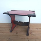 Mid-century Side Table With Gothic Medieval Style Decoration