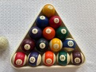 Vintage 2-1 4  Pool Ball Set Of 16 With Cue Ball   Includes An Amf White Rack