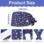 Scrub Caps 3 Pcs Women Adjustable Surgical Cap With Button Lightweight