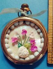Sailor   s Valentine Seashells In 1 7 8  Vtg Gold Plated Pocketwatch Made By Me
