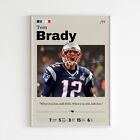 Tom Brady Poster  New England Patriots Print Fan Gift  Brady Nfl Print Art