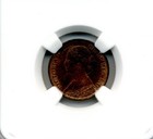 Great Britain  Farthing  1866 Ngc Ms 63 Rb