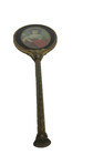 Vintage Ornate Hand Mirror Victorian Lady Brass 13 1 2  Long