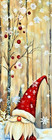 Gnome Bookmark -  Folk Art Style 6x2 Bookish Gift For Book Readers
