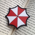 3d Pvc Resident Evil  Red Umbrella Corporation Rubber Hook Loop Patch Badge k1