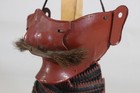 Red Menpo  mask  W kiritsuke Kozane Mendare Of Yoroi   Edo   9 1    7 3    5 9  