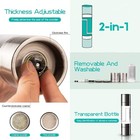 2 In 1 Manual Stainless Steel Salt   Pepper Grinder Mill - Adjustable Coarseness