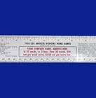 Vintage 1958 Los Angeles Dodgers Schedule Ruler Early Baseball Old Early