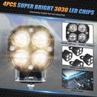 For Yamaha Raptor 700   700r Driving Headlight Led Work Lights 2013-2025 4-pack