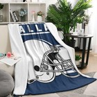 Football Team Throw Blanket 60x50 Inches Lightweight Warm Football Fans Fleec   