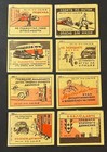 Travelstamps  1958 Russia Matchbox Labels - Road And Rail Safety - Lot Of 8 