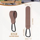 4 Pack Shopping Cart Hooks  Leather Shopping Cart Hooks  Dark Red