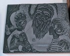 Letterpress Printing Block Wood Mounted Etched Metal Plate Relief Stamp 2 In Set