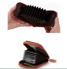 Men Wallet Credit Card Holder Genuine Leather Rfid Blocking Zipper Pocket Thin