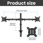 Dual Monitor Stand 10-32in Screen Adjustable Swivel Vesa Gas Spring Desk Mount